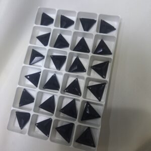 তিন কোনা গ্লাস হাদিদ কালো ২৪ পিস